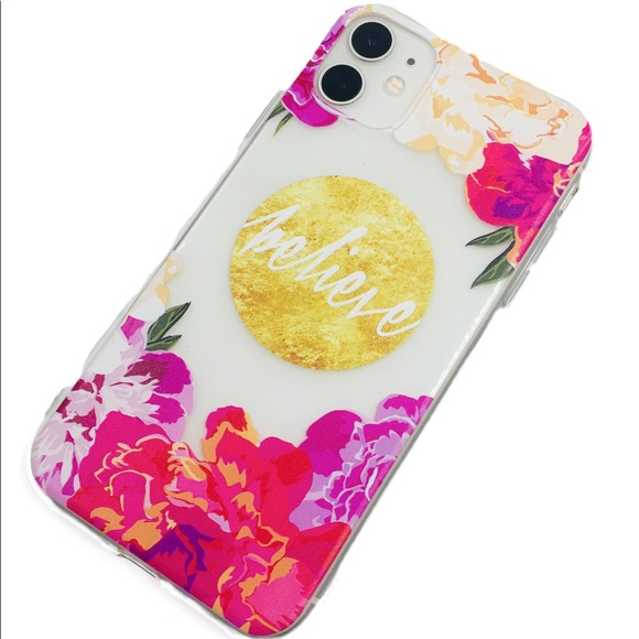 2/$10 iPhone 11 Pro Max Case Clear Flower Floral - Picture 3 of 6